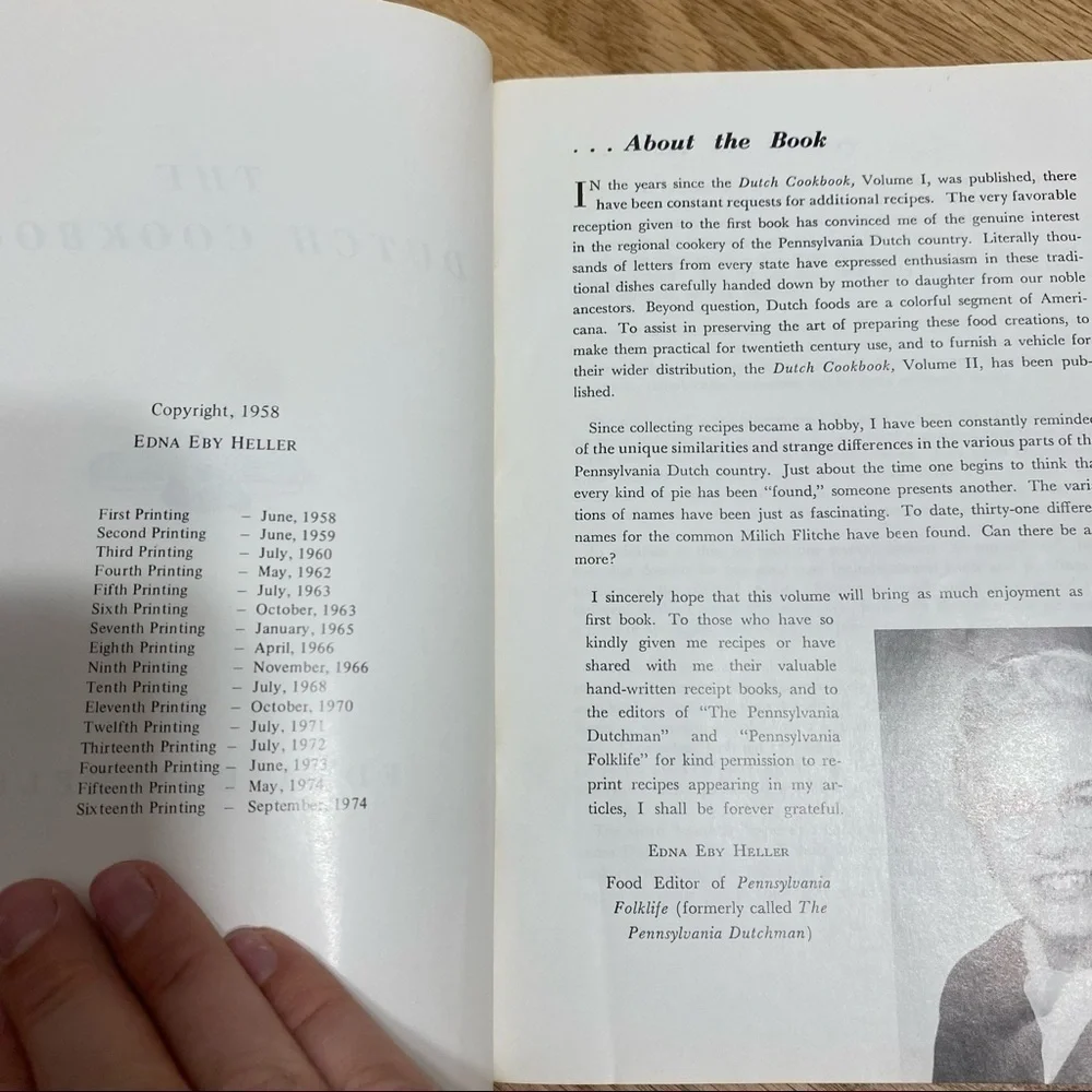 Vintage Dutch Cook Book Bundle Edna Ely Heller 1960 Revised Volume II Red Yellow